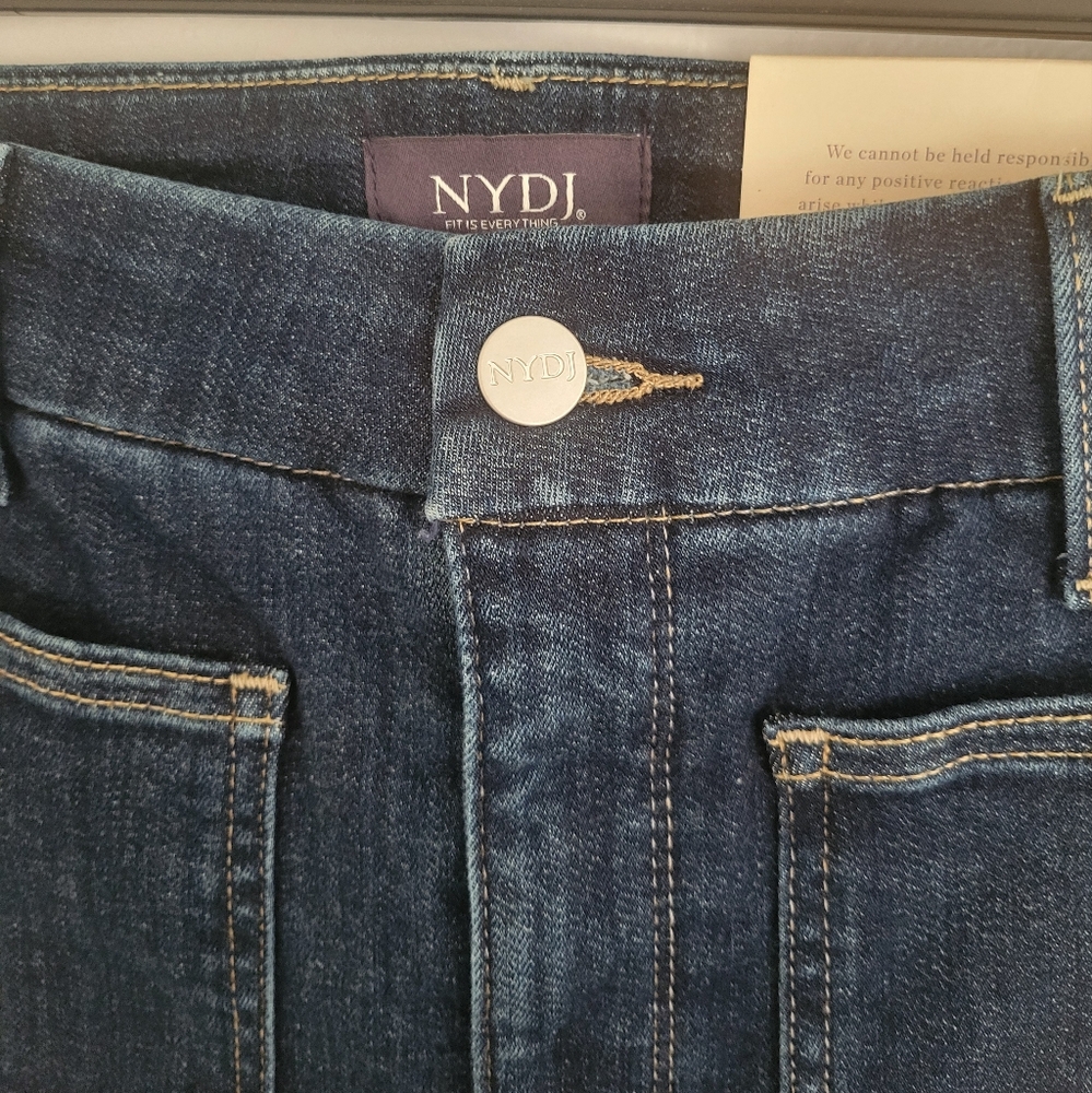 NYDJ dark blue wide leg capri